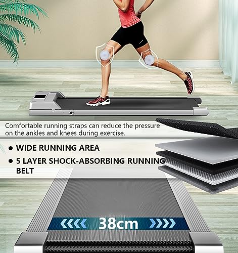 CANMALCHI Foldable Under Desk Treadmill, Adjustable Speed, Portable