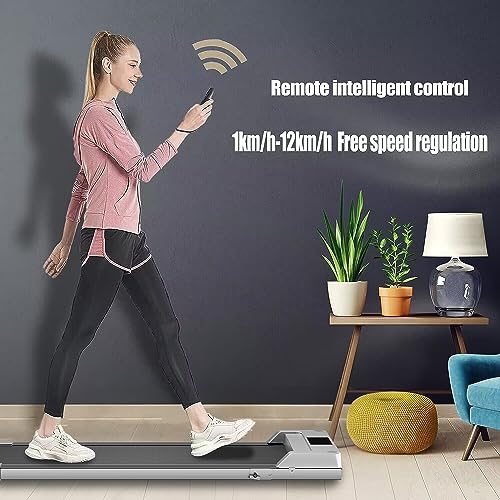 CANMALCHI Foldable Under Desk Treadmill, Adjustable Speed, Portable