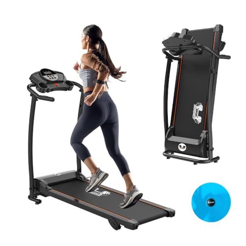 FIT4YOU Folding Motorized Treadmill with Free Waist Plate