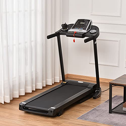 HOMCOM Folding Treadmill with Manual Incline & LED Display