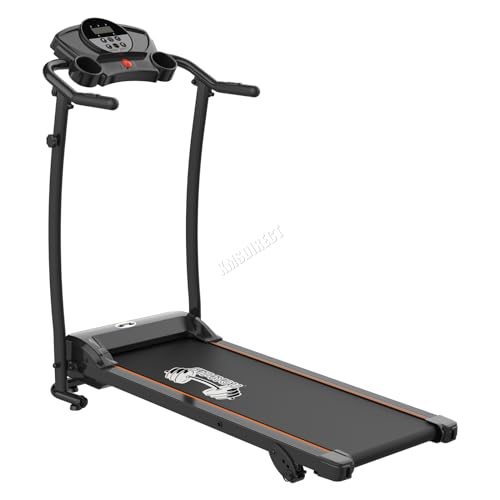 FIT4YOU Folding Motorized Treadmill with Free Waist Plate