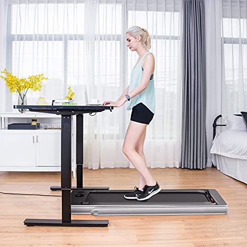 COSTWAY 2-in-1 Folding Treadmill with Bluetooth Speaker