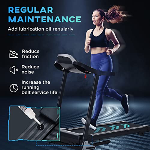 HOMCOM Folding Treadmill with Manual Incline & LED Display