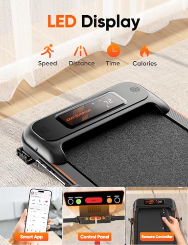 Foldable 2.5HP Treadmill with Incline and Bluetooth Speaker