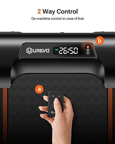 Compact UREVO Treadmill with Remote Control & LED Display