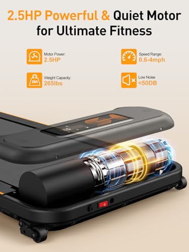 Under Desk Treadmill - 2.5HP Incline Running Machine