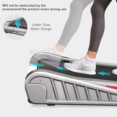 Walking Pad with Motorised Under Desk Treadmill, Compact Fit