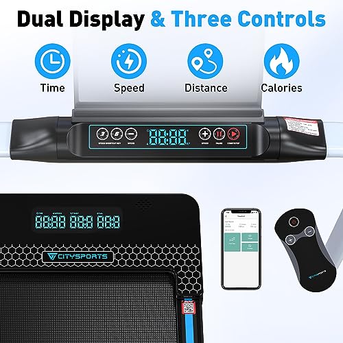 CITYSPORTS Folding Treadmill with App & Bluetooth Speaker
