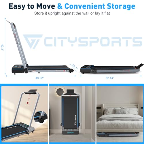 CITYSPORTS Folding Treadmill with App & Bluetooth Speaker