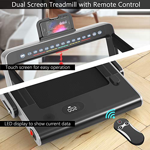 COSTWAY 2 in 1 Folding Treadmill for Home