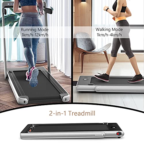 COSTWAY 2 in 1 Folding Treadmill for Home