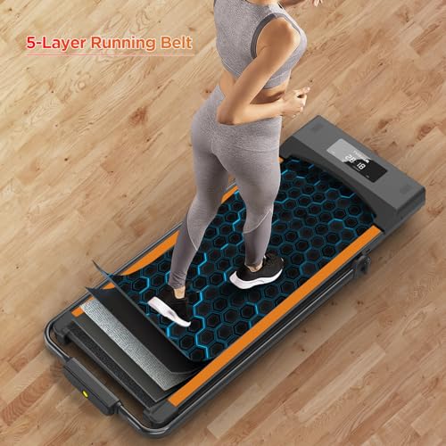 Compact Folding Treadmill with Widened Running Belt