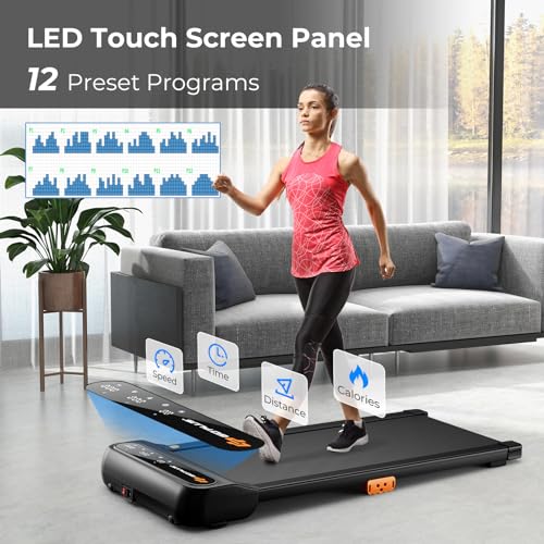 COSTWAY 2-in-1 Under Desk Treadmill with Remote Control