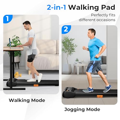 COSTWAY 2-in-1 Under Desk Treadmill with Remote Control