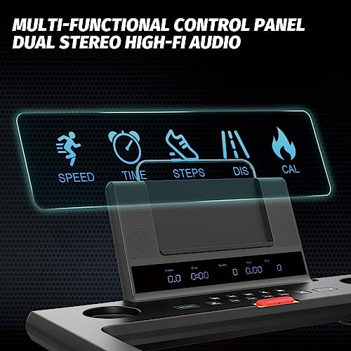 BOTORRO Foldable Treadmill: 1-9MPH / 2.5HP, LCD, Bluetooth