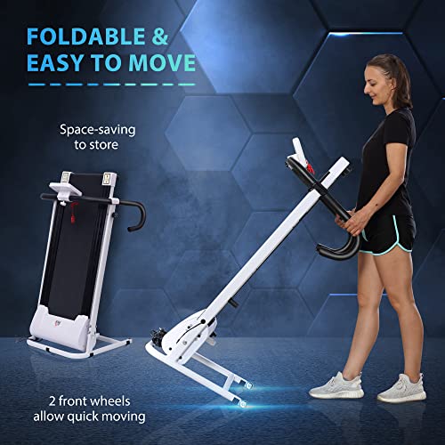 Homcom 1 25Hp Motorized Electric Treadmill 10Km H Foldable White