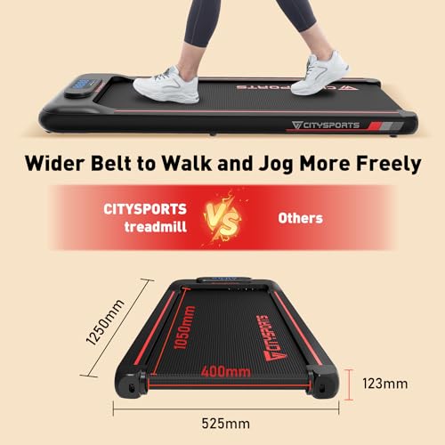 CITYSPORTS 2-in-1 Walking Pad Treadmill with APP/Remote