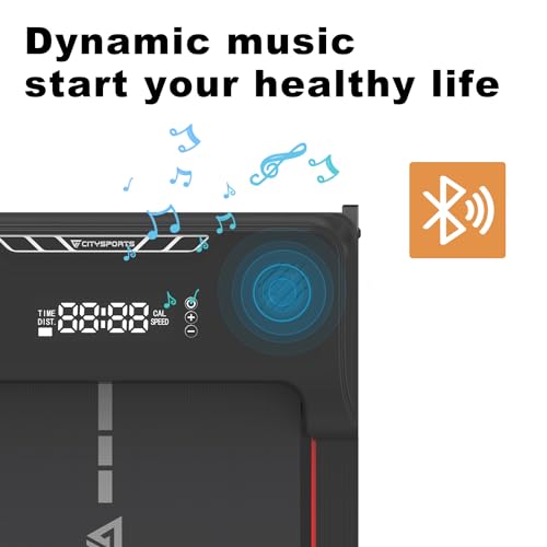 CITYSPORTS Compact Treadmill with Remote and Bluetooth Speaker