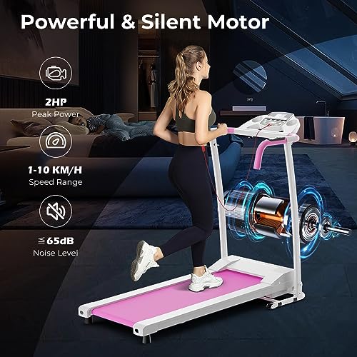 COSTWAY Foldable Compact Treadmill with 12 Preset Programs