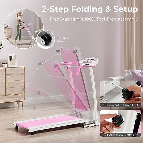 COSTWAY Foldable Compact Treadmill with 12 Preset Programs