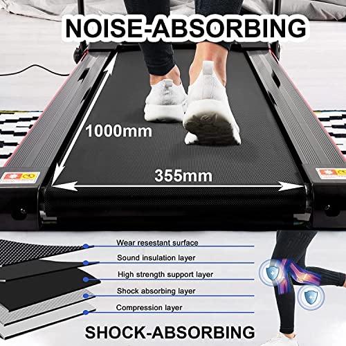 LIVSPO Foldable Bluetooth Treadmill with Incline 2.5HP