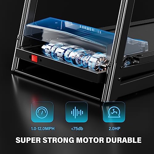Folding Treadmill with Bluetooth Speaker - Adjustable Speeds