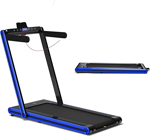SPOTRAVEL 2-In-1 Folding Electric Treadmill with Bluetooth Speaker