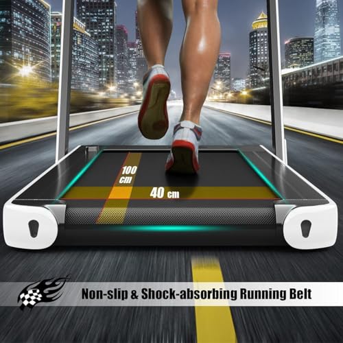 COSTWAY 2 in 1 Under Desk Treadmill - White
