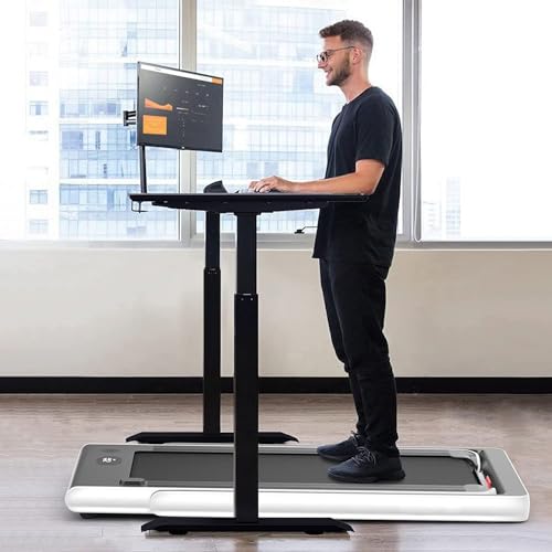 COSTWAY 2 in 1 Under Desk Treadmill - White