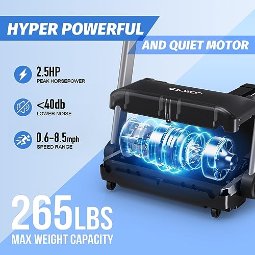 JOROTO Foldable Treadmill 2.5HP Bluetooth LED Display 265lbs