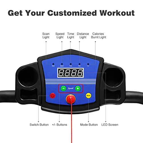 Foldable Electric Treadmill with Pre-Set Fitness Programs