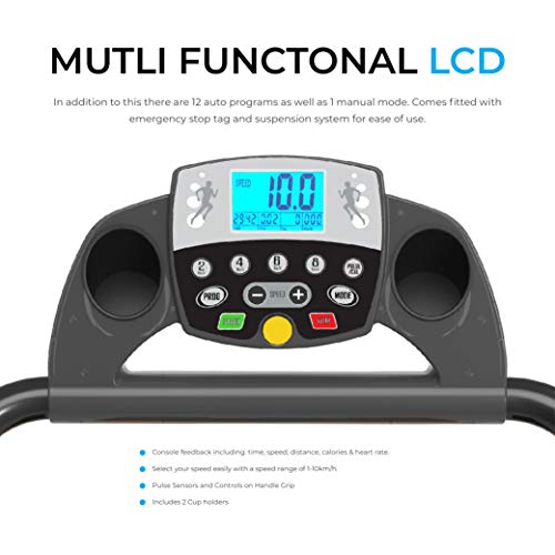 Fit4home Folding Treadmill with Bluetooth Sensors & Incline