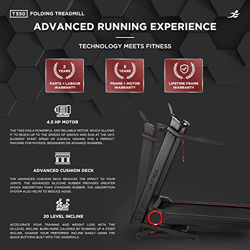 JLL T550 Digital Home Treadmill, 4.5HP Motor, Bluetooth
