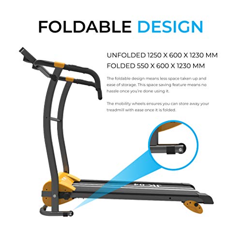 Fit4home Folding Treadmill with Bluetooth Sensors & Incline