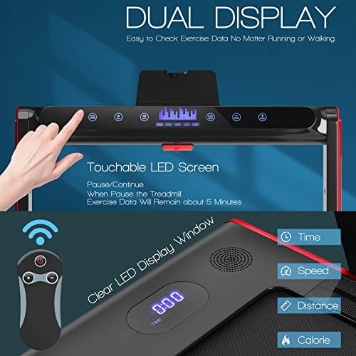 Foldable 2-in-1 Treadmill with Bluetooth Speaker & App
