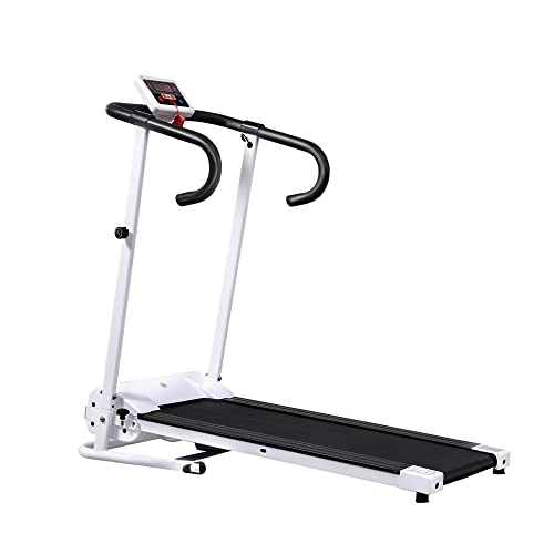 Homcom 1 25Hp Motorized Electric Treadmill 10Km H Foldable White