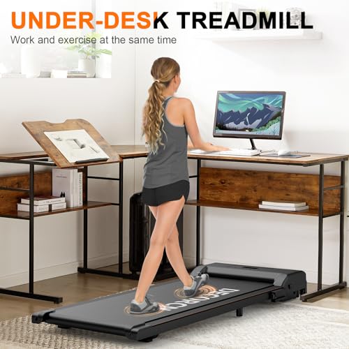Decorcn Walking Pad: Foldable Treadmill with Remote & Bluetooth