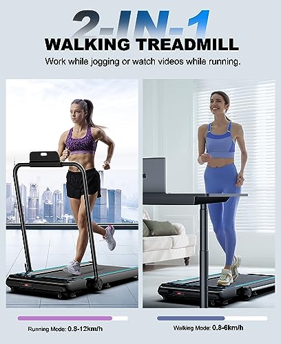 Foldable Treadmill with Powerful Motor, Shock Absorption Belt