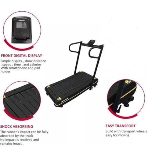 Curved Self-Powered Manual Treadmill Home Exercise Machine