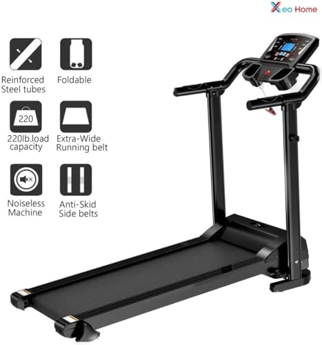 XEO HOME Foldable Electric Treadmill for Home Gym
