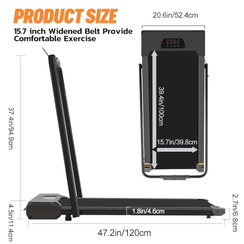Panana Foldable Treadmill with LED Monitor, Remote Control