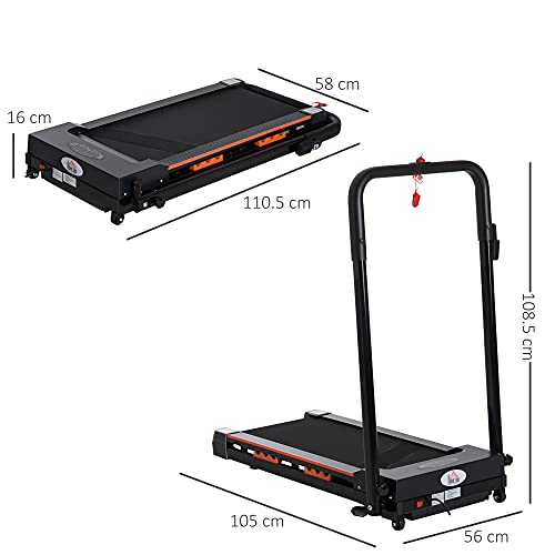 Homcom Foldable Electric Treadmill 0 5Hp 1 6 Km H