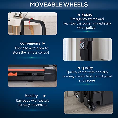 Homcom Foldable Electric Treadmill 0 5Hp 1 6 Km H