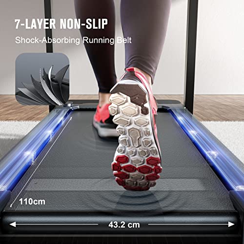 Foldable Treadmill: 3 Incline Levels, 180kg Weight Capacity