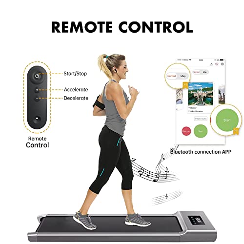 Under Desk Electric Treadmill with Adjustable Speed, Bluetooth Speaker