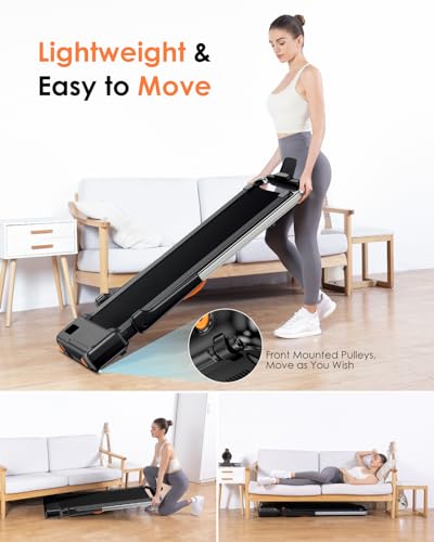 Foldable 2.5HP Treadmill with Shock Absorbtion, LED Display