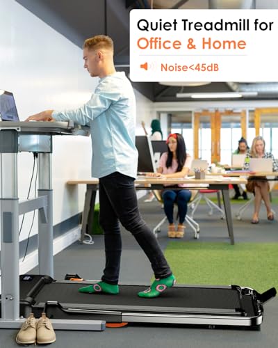 Foldable 2.5HP Treadmill with Shock Absorbtion, LED Display
