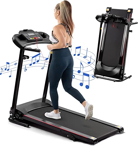 LIVSPO Foldable Bluetooth Treadmill with Incline 2.5HP