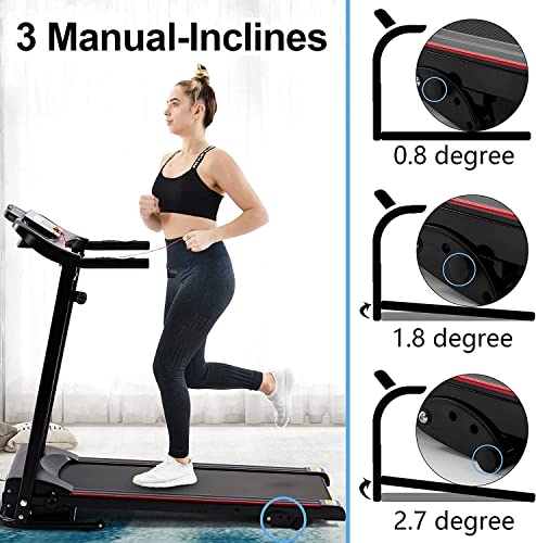 LIVSPO Foldable Bluetooth Treadmill with Incline 2.5HP