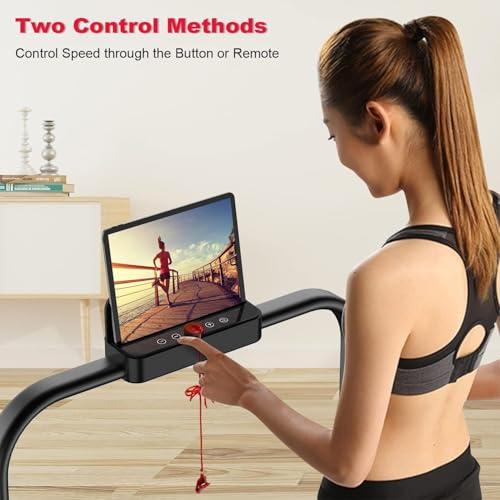 Jupgod Folding Treadmill, 2.5HP Under Desk, Adjustable Speeds